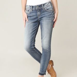 Silver Elyse Mid-rise Skinny Ankle